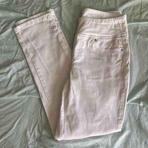 Belle by Kim Gravel White Straight-Leg Jeans